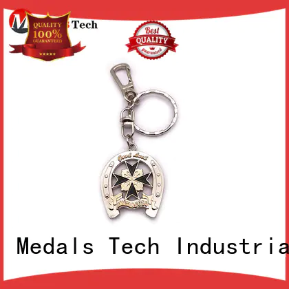 Medals Tech gold leather keychain manufacturer for man