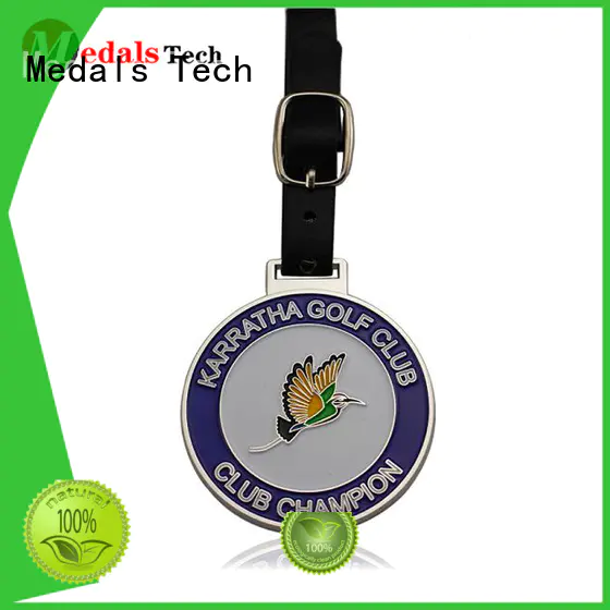 promotional golf luggage tags customized for adults Medals Tech