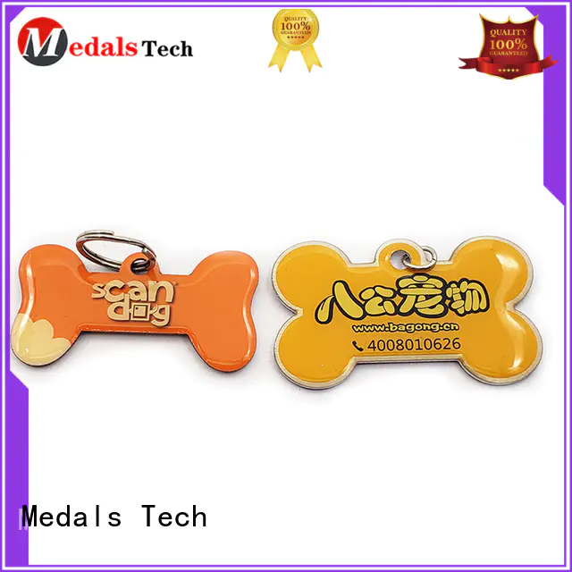 Medals Tech plating unique dog id tags engraved directly sale for add on sale