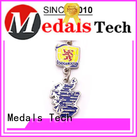 Medals Tech embossed leather keychain manufacturer for man
