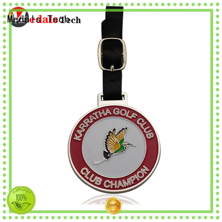 Medals Tech enamel golf bag name tags manufacturer for adults