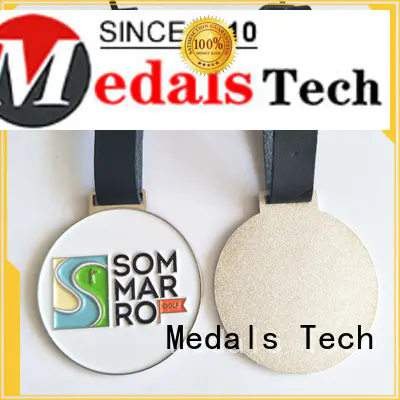 Medals Tech leather golf bag tag from China for add on sale