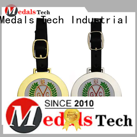 Medals Tech sand cheap golf bag tags design for add on sale