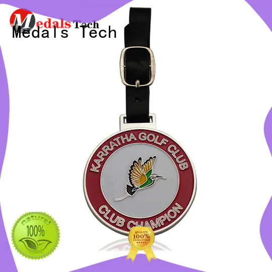 Medals Tech embossed golf bag name tags from China for man
