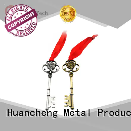 Huancheng Brand promotional silver souvenir name keychains