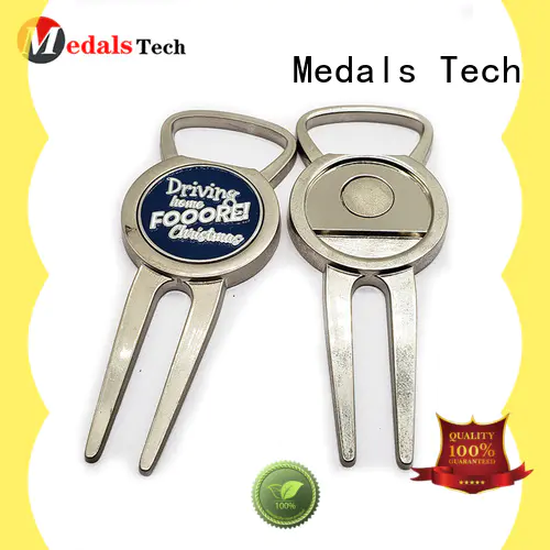 Cheap customized logo bottle opener  magnet golf divot tool with golf ball marker