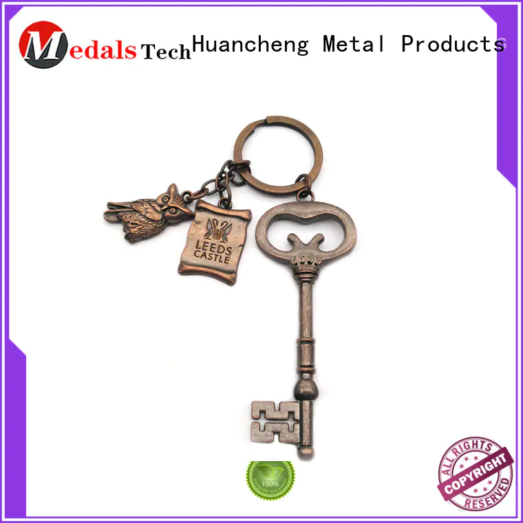 Quality Huancheng Brand silver antique name keychains