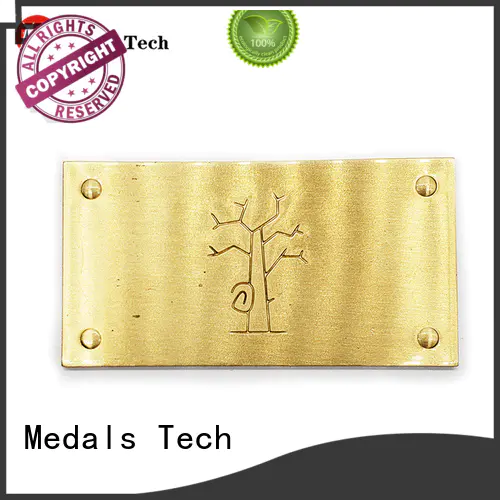 Medals Tech label silver name plate design for woman