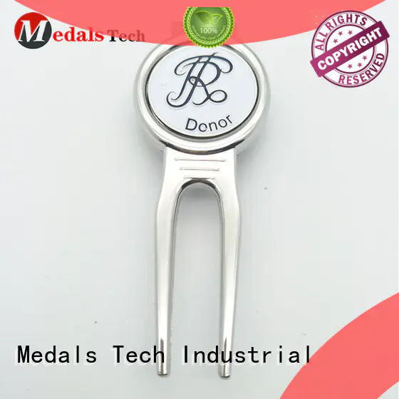 High quality zinc alloy pitch folk golf metal divot tool with removable magnet ball marker