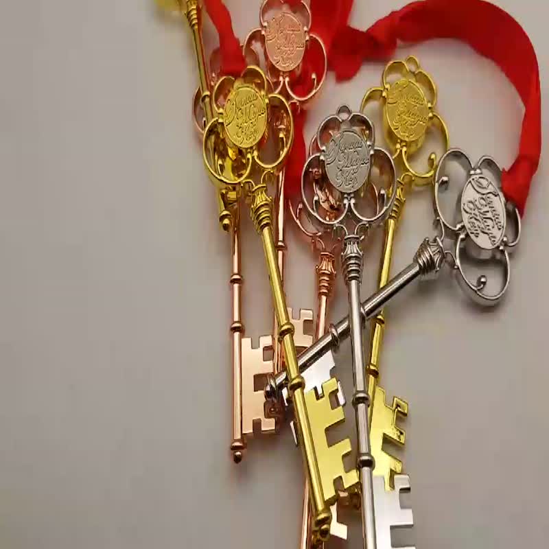 创意时尚的圣诞老人风格古董电镀纪念品礼品钥匙
