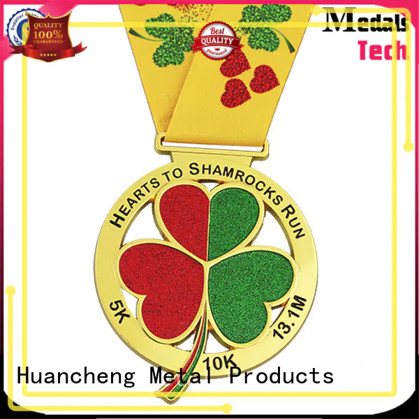 Huancheng Brand ribbon Bright Gold gold metal medal