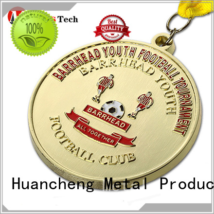 gold Bright Gold ribbon metal medal Huancheng