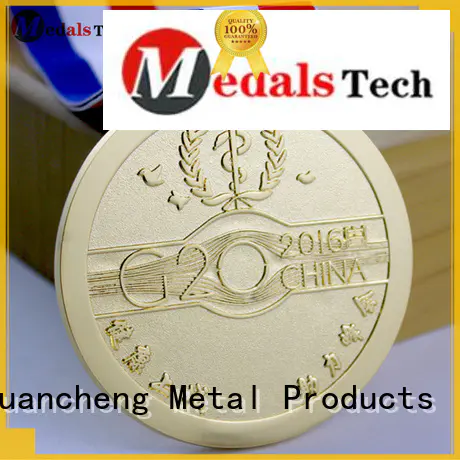 Huancheng Brand Bright Gold ribbon marathon custom different types of medals