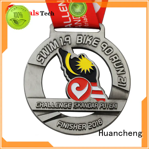 different types of medals sport ribbon metal medal Huancheng Brand